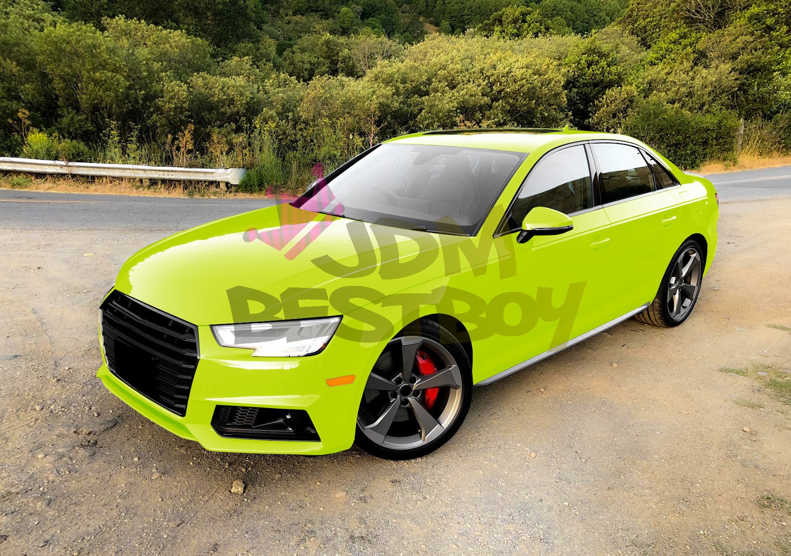 5FTx7FT PPF Apple Green Gloss Color Vinyl Paint Protection Film Scratch Car Wrap