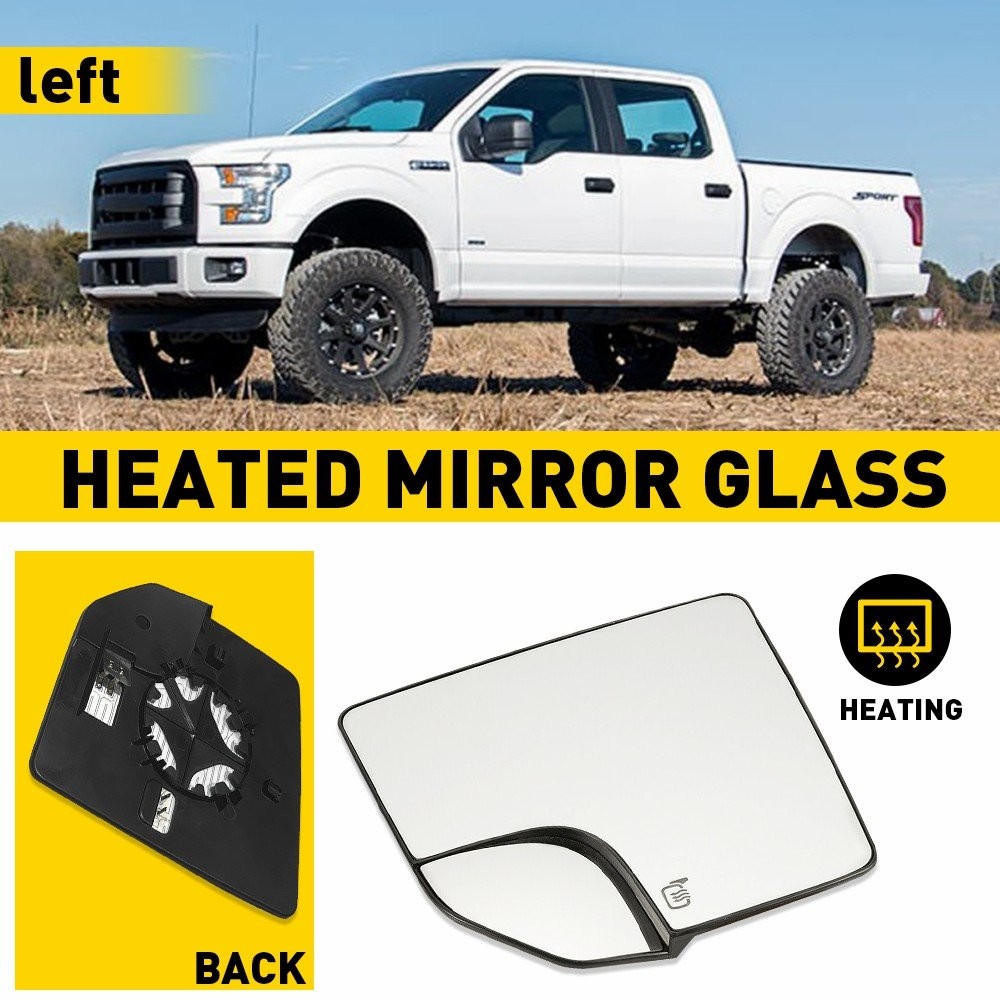 1/2Set Mirror Glass Spot Blind Heated Exterior Left Driver Side for Ford Pickup
