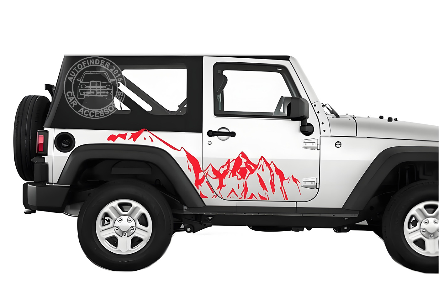 Snow Mountain Graphics Car Sticker For Jeep Wrangler Side Door Vinyl Decals