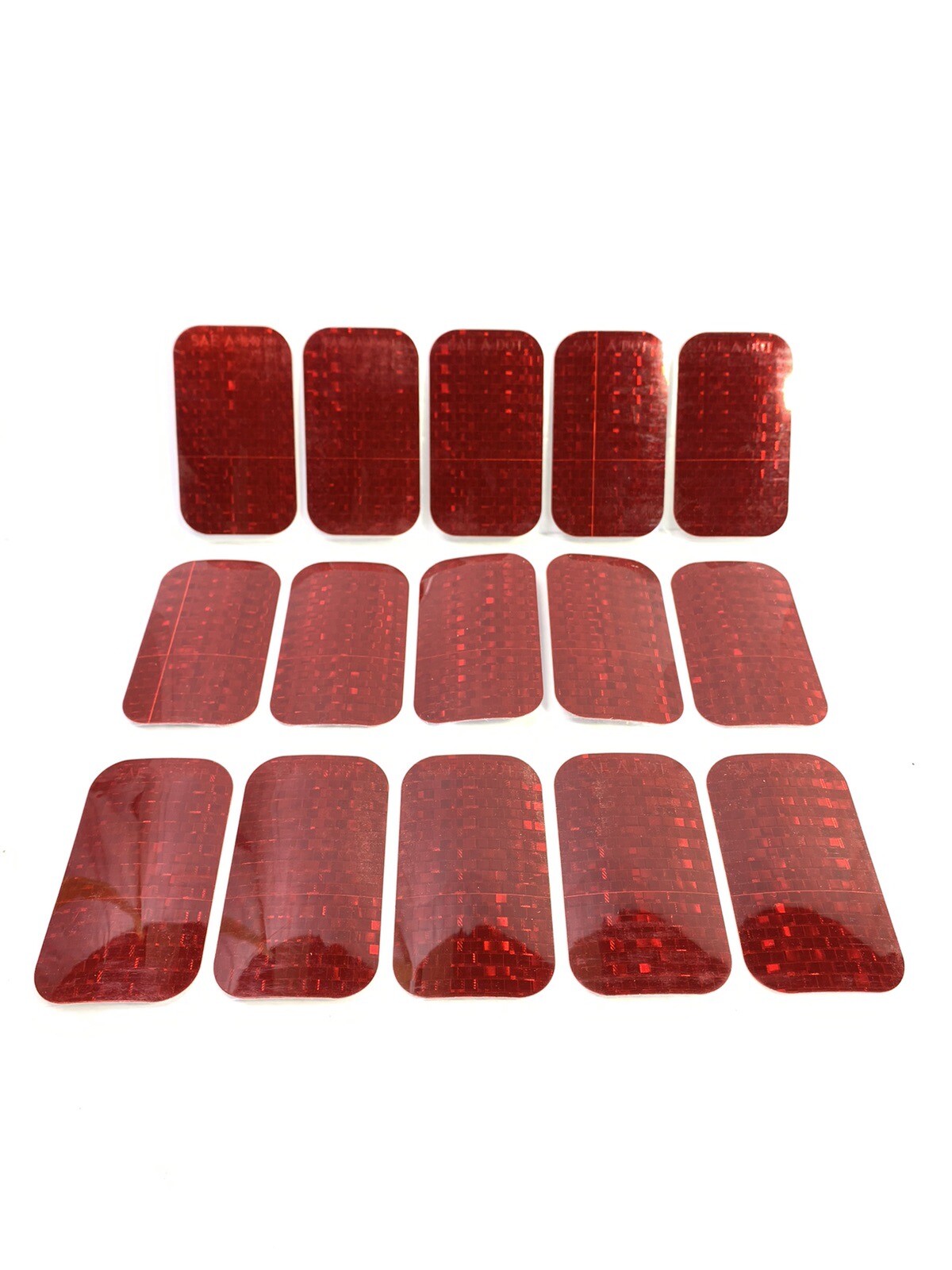 15-Red 2×3.5 Rectangle Conspicuity Tape High Visibility Reflective DOT Reflector