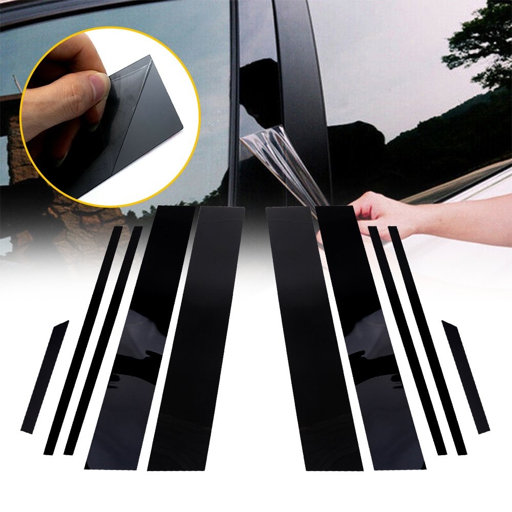 10/20x Decal Cover Fits For TOYOTA RAV4 2019-2021 Set Pillar Posts Door Window J