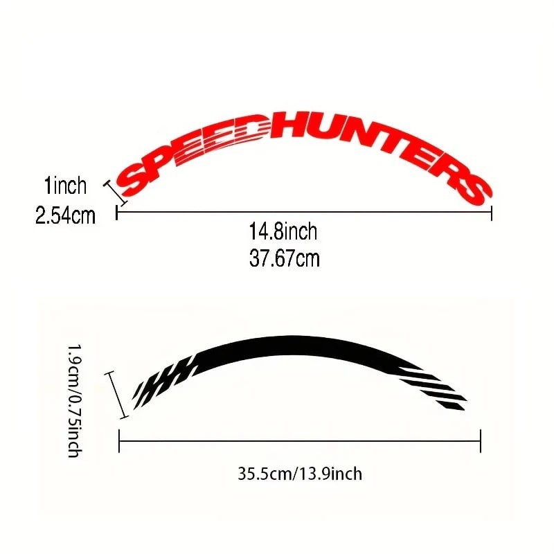 Tire Sticker Letters Car Wheel Rim Decals Self Adhesive Styling