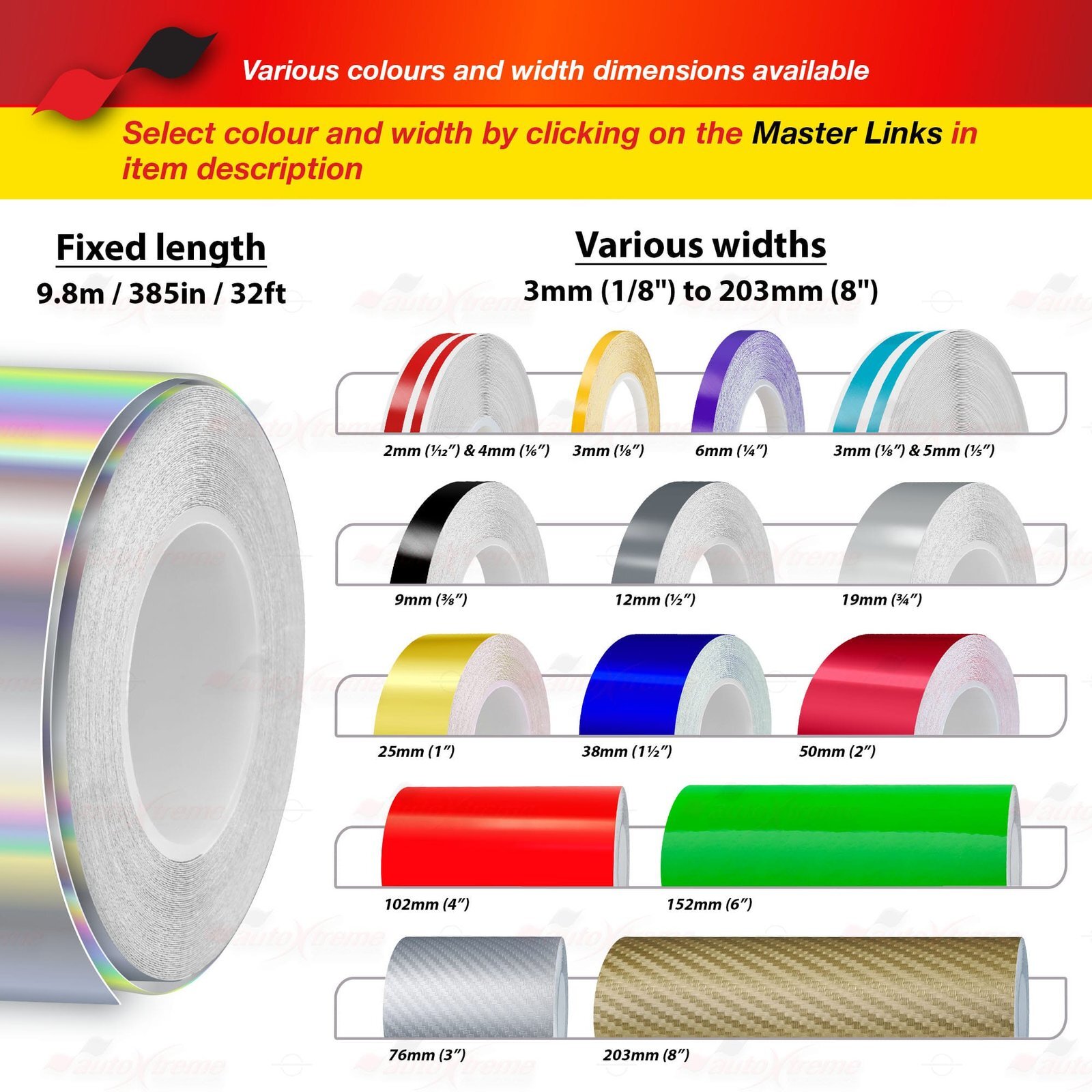 2″ Vinyl Pinstriping Pin Stripe Car Styling Tape Decal Sticker 50mm LIME GREEN