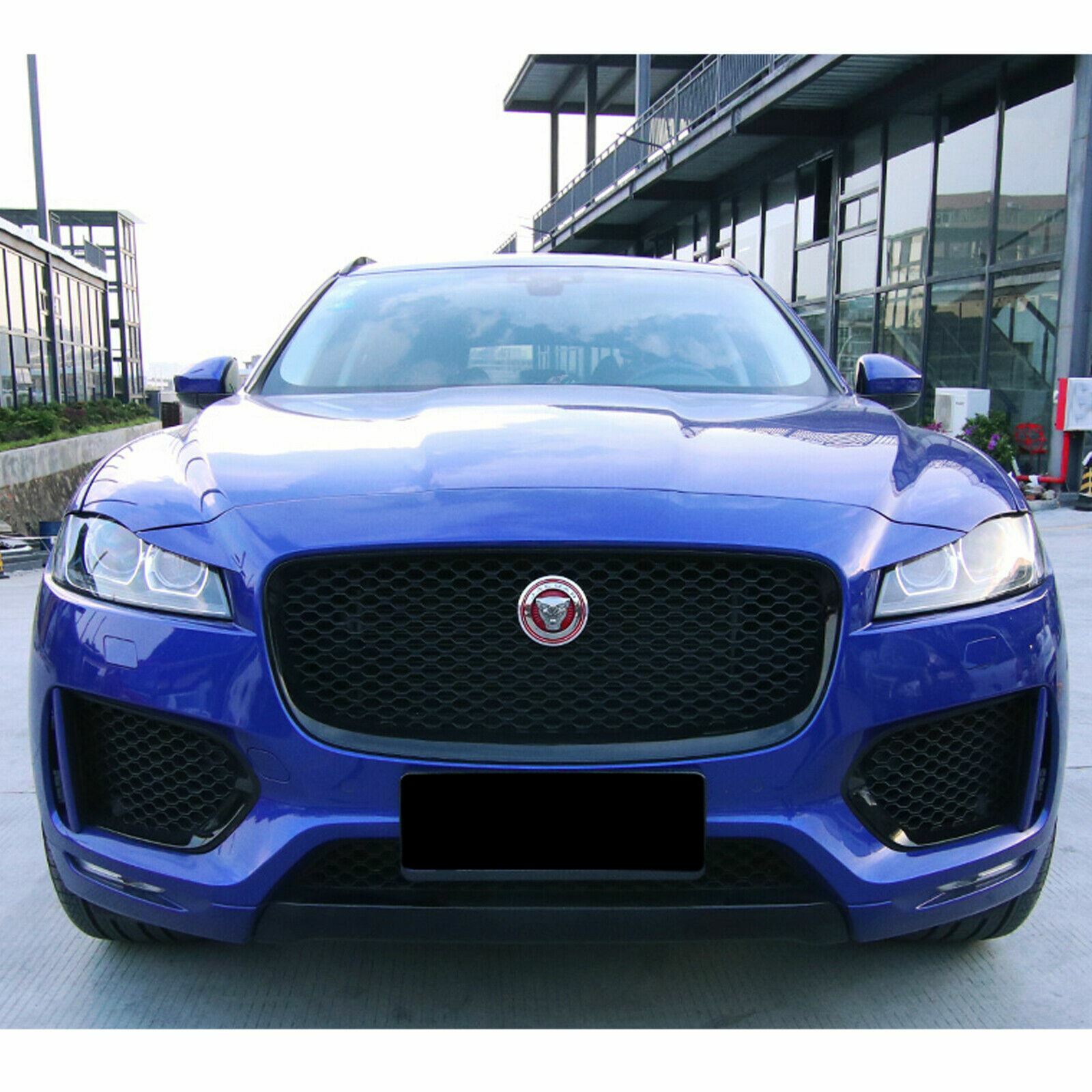 Front Bumper Grille Emblem Badge Logo Ring Cover Trim For Jaguar XJ XJR 2016-up