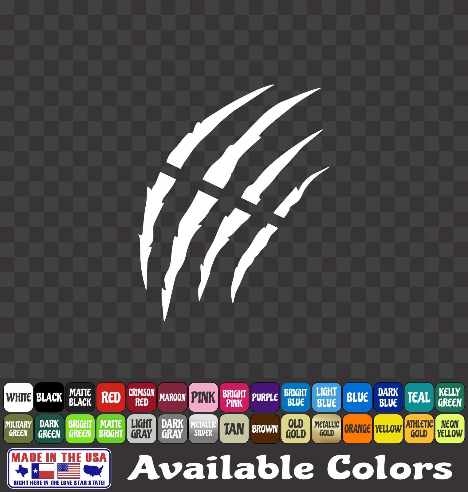 Predator Claw Marks Sticker Hunting Symbol Decal Predator Call Vinyl Outdoor