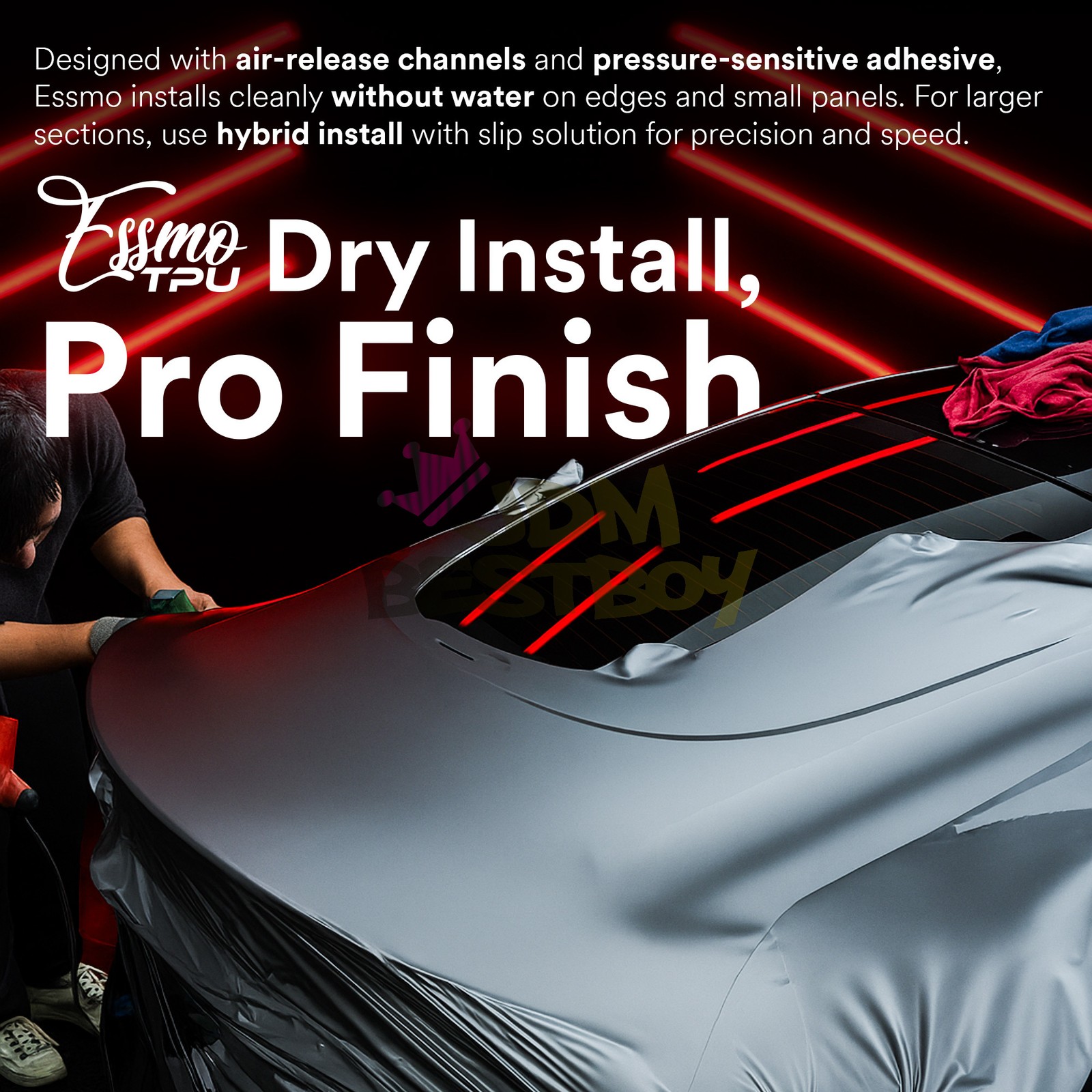 Carbon Fiber Matte Clear PPF TPU Paint Protection Film Dry Wet Apply Vinyl Wrap