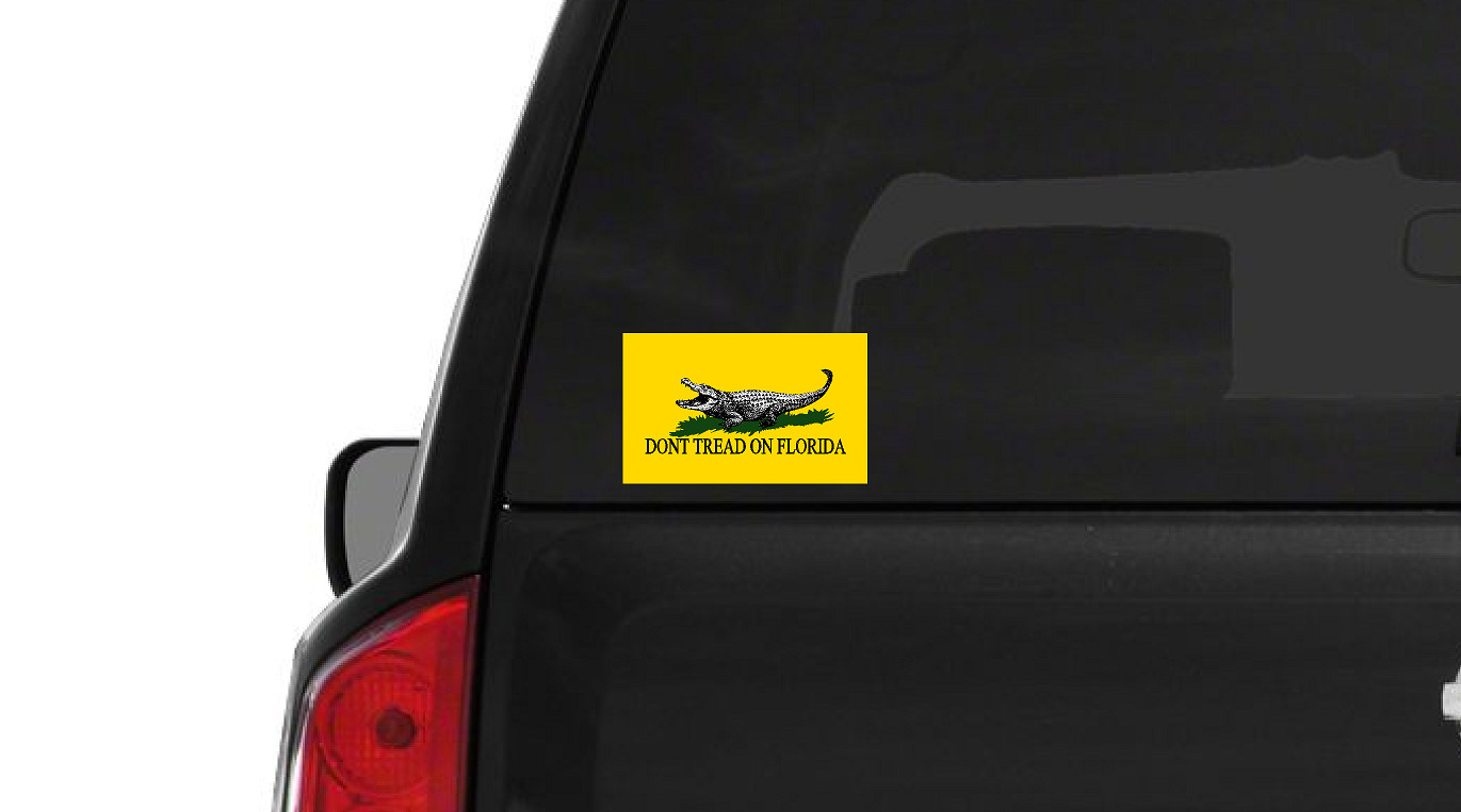 Don’t Tread on Florida (D2A) Alligator Vinyl Decal Sticker Fade-Resistant Gator