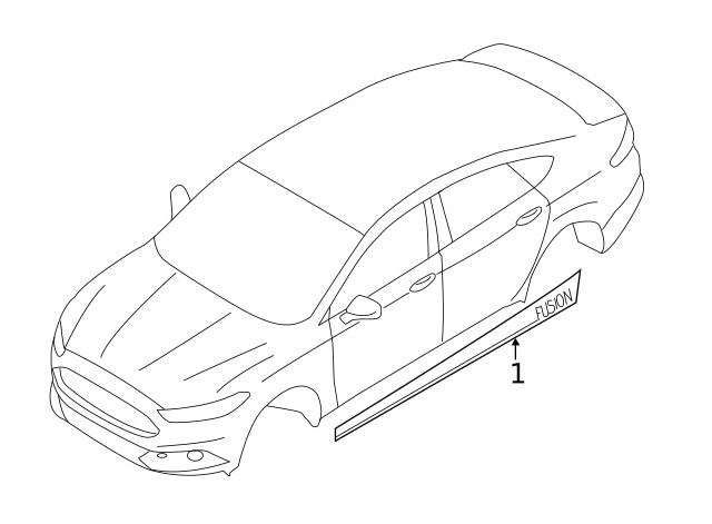 Genuine Ford Side Graphic Stripe – Matte Black VFS7Z-6320000-A