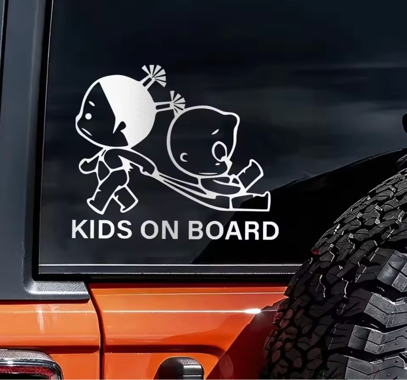 KIDS on Board Car/Truck Vinyl decal for window, tailgate, doors