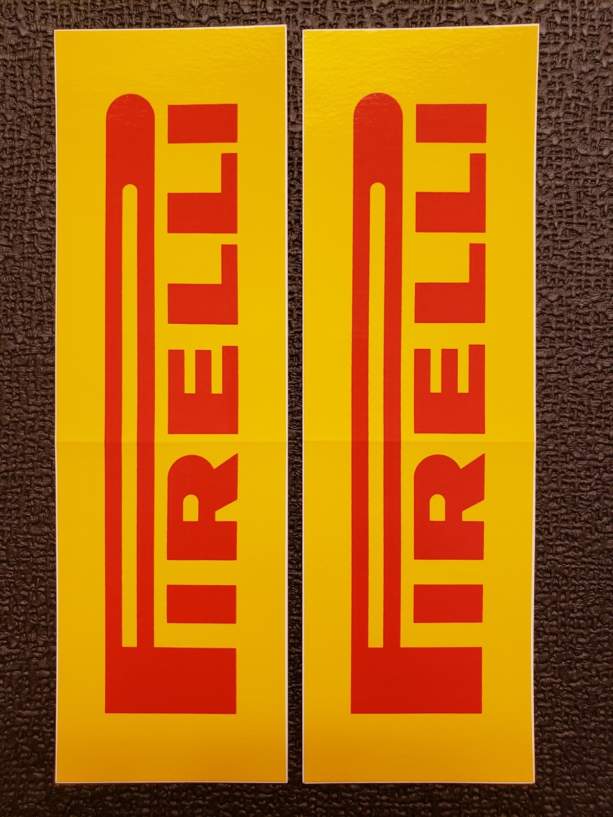 2 Pirelli Decal Premium Vinyl Decals Stickers 6×2 Red and Yellow