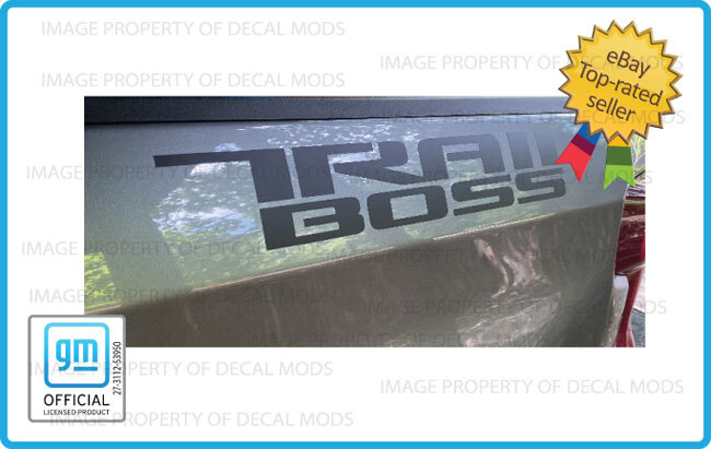2019 2020 2021 Silverado TRAIL BOSS decals bed stickers graphic matte flat black