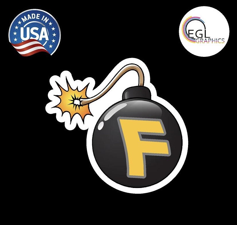 F**k Bomb F Bomb Funny Color Tool Box Bumper Sticker Vinyl Decal Jdm Hard Hat