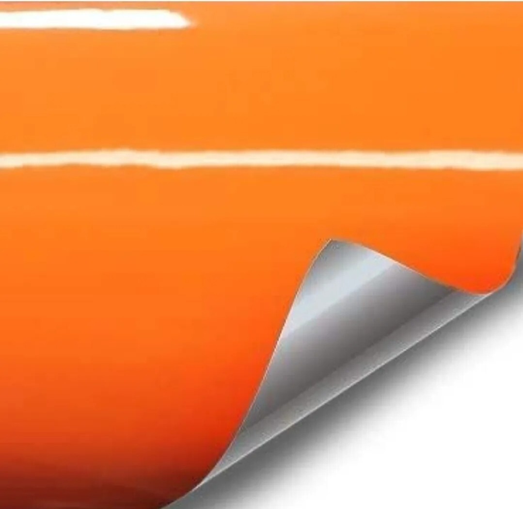 C8 Corvette AMPLIFY ORANGE ‘TEAM CORVETTE’ PLAIN BLANK VINYL INSERT! 2IN X 7IN