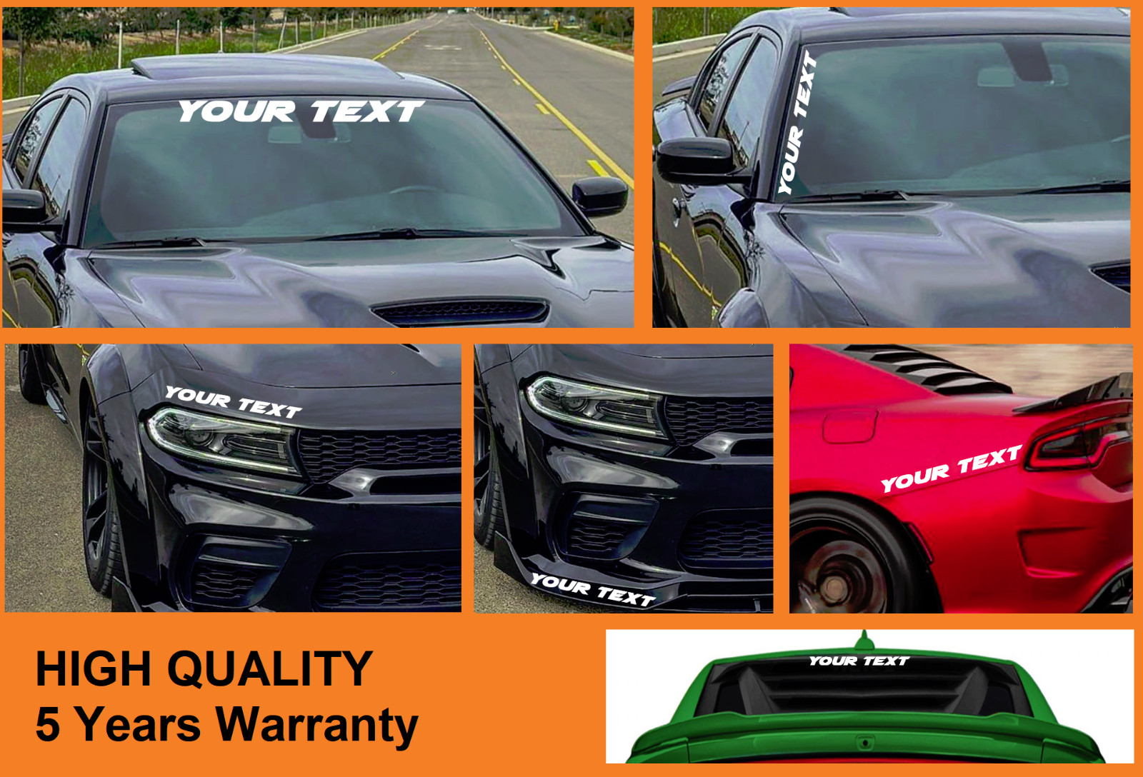 Custom Decal ANY TEXT Decal Sticker for Cars, Trucks, Bikes, SUV (8)