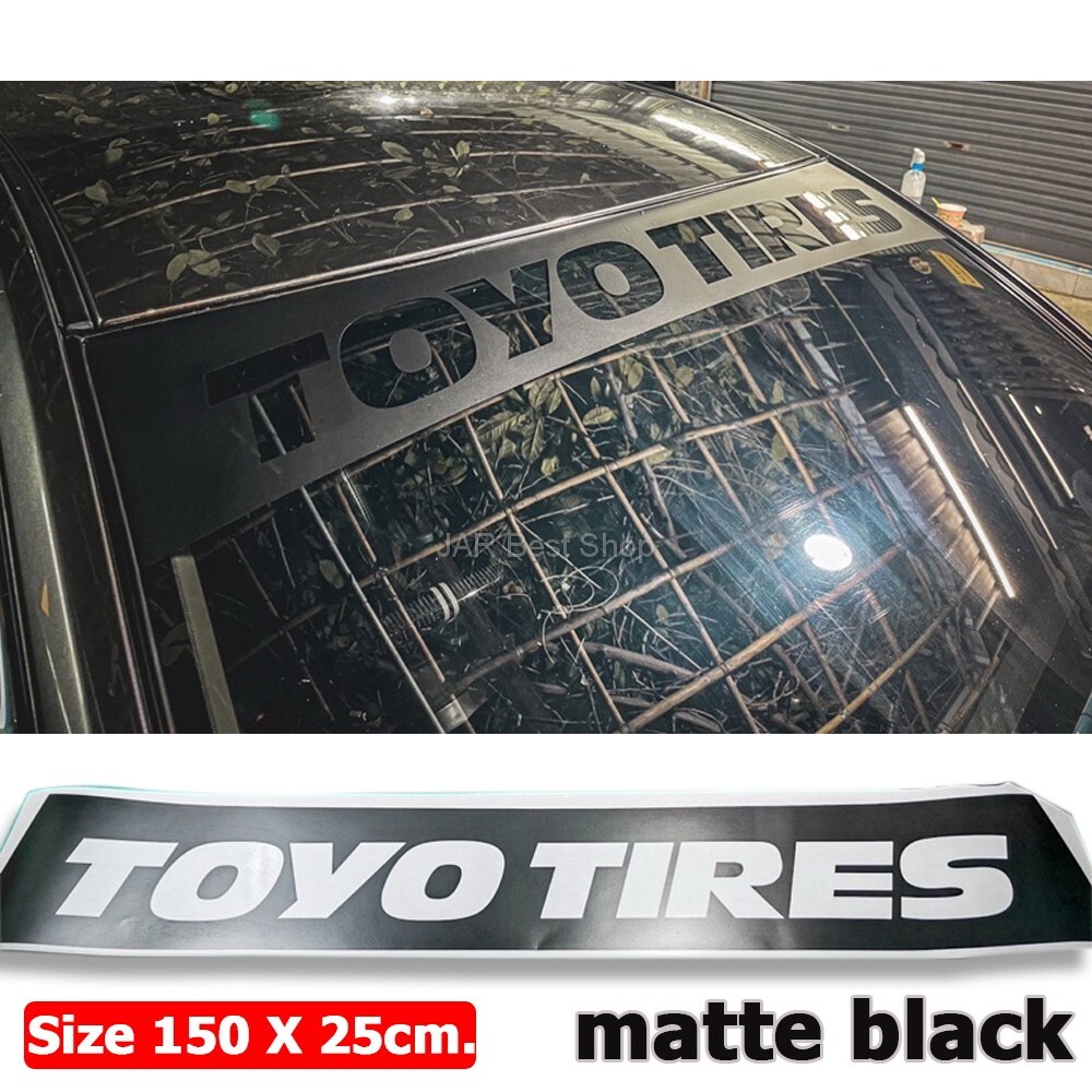 Sticker Windshield Diecut Vinyl TOYO TIRES Type punched letters JDM Style Car Ja