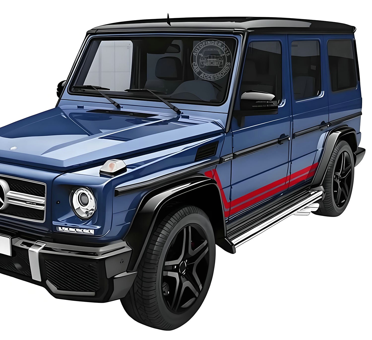 Graphics Hockey Stripe Car Side Sticker For Mercedes Benz G Class W463 G63 G65