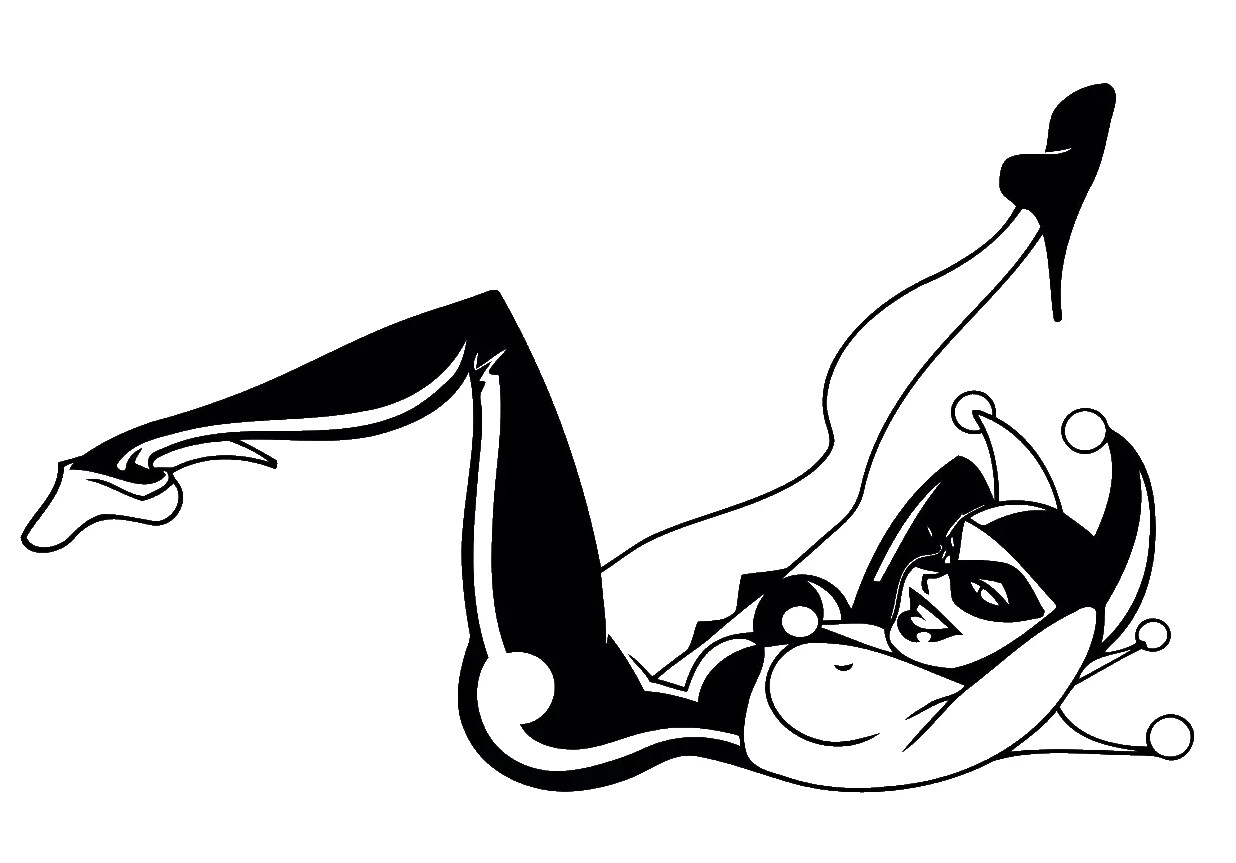 Vinyl Decal Car Truck Sticker Wall Batman Joker – Harley Quinn Laying Down