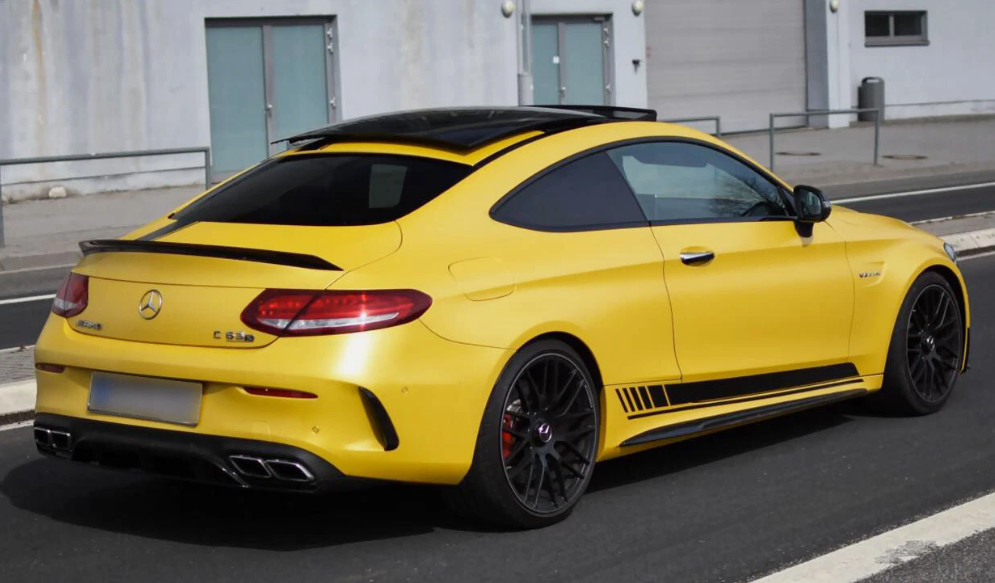 Mercedes Benz Bonnet Roof Rear + Side Stripe Decal Kit W205 C Class C63 AMG