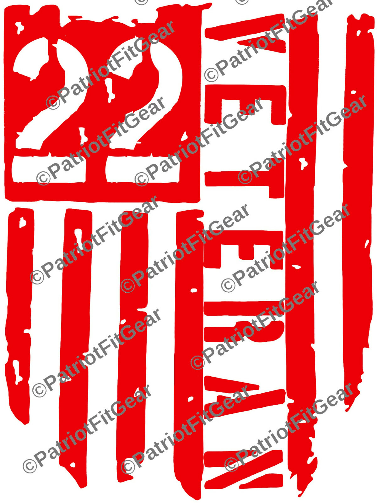 Veteran 22,Flag,Suicide Awareness,PTSD,9″x12″,Support Our Troops,Vinyl Decal