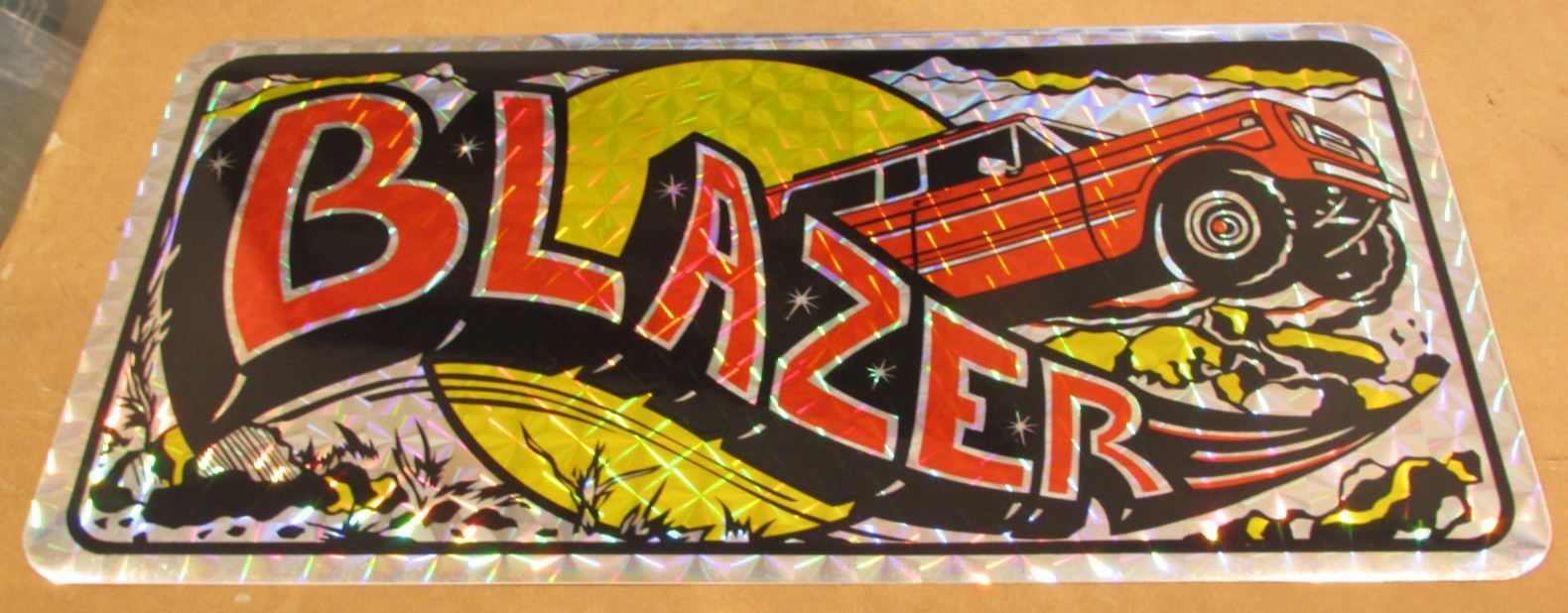 Vintage Chevy Blazer Holographic Sticker – Size of a License Plate 1990’s