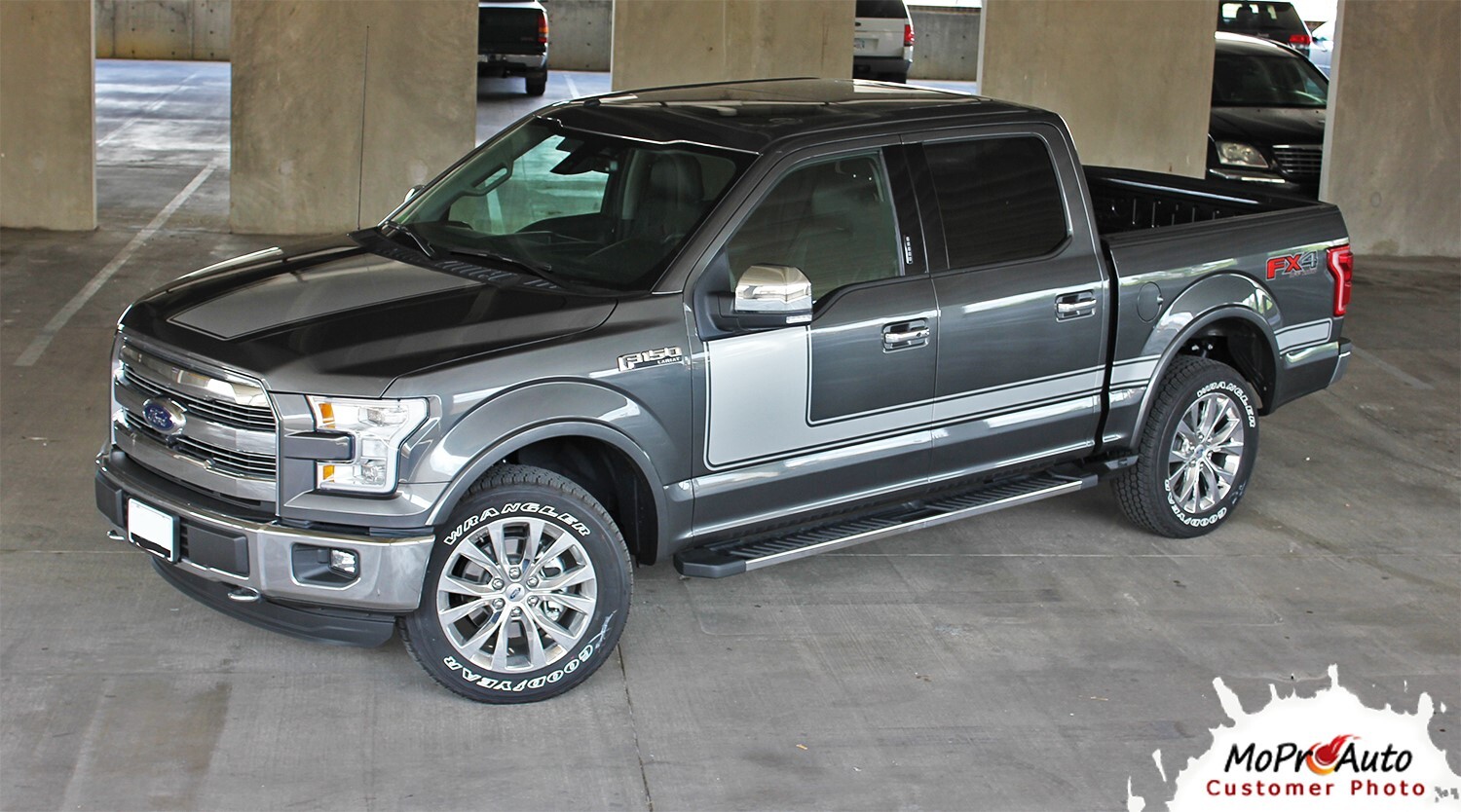 2015-2020 Force One F-150 Solid Side Door Hockey Decals Stripes Vinyl Graphics