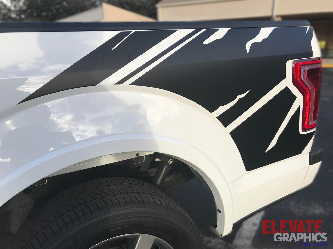 For Ford F-150 Side Kraken Stripes Vinyl Graphics Decals 3M Stickers 2009-2020