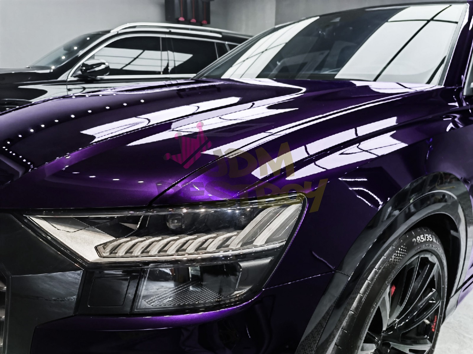 ESSMO PET Super Gloss Metallic Midnight Purple Car Vinyl Wrap Decal Like Paint