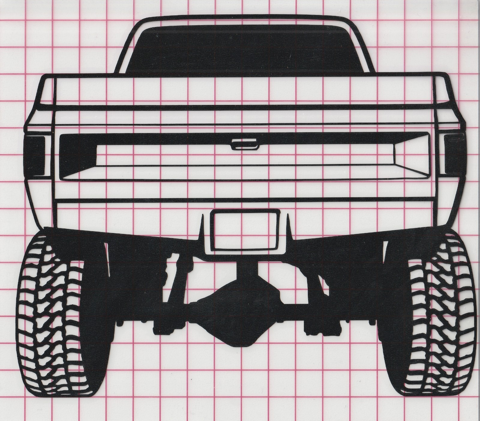 6.5 inch Lifted Truck Die-Cut Vinyl Decal Square Body Pickup 4×4 Offroad Sticker