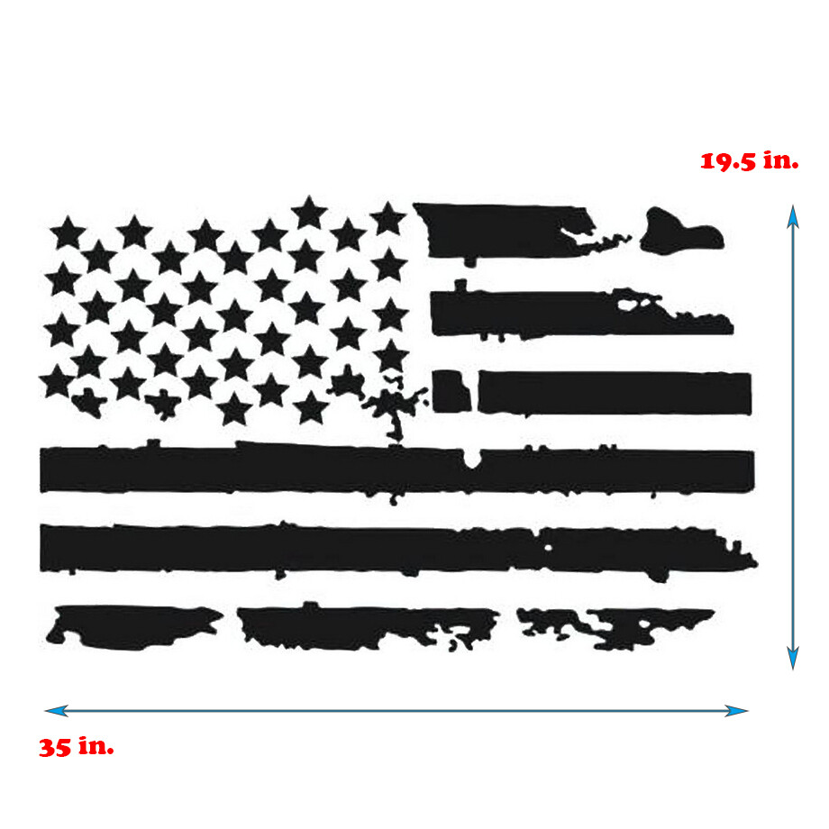 ON SALE!! 35″ American USA Flag Vinyl Sticker Decal for Car Truck SUV Hood Door