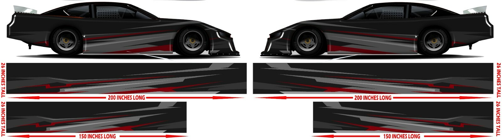 Race Car Side Wrap Laminated Print Modified super stock St-66 Smoke Bomb
