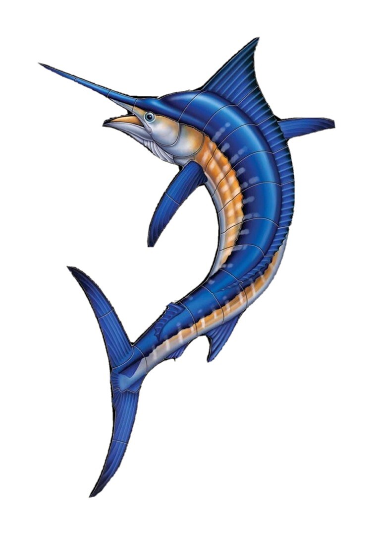 5” Sticker Blue Marlin Deep Sea Fishing Fisherman Atlantic Ocean Boat Hook Reel