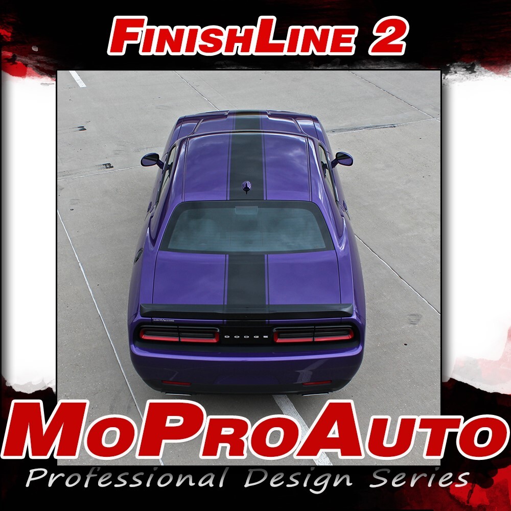 Challenger 2015-19 Center Rallye Racing Stripes Hood REDLINE Decal Vinyl Graphic