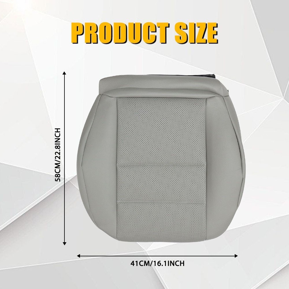 Gray Leather Driver Bottom Seat Cover For Mercedes Benz GLK250 GLK350 08-15 1-5X