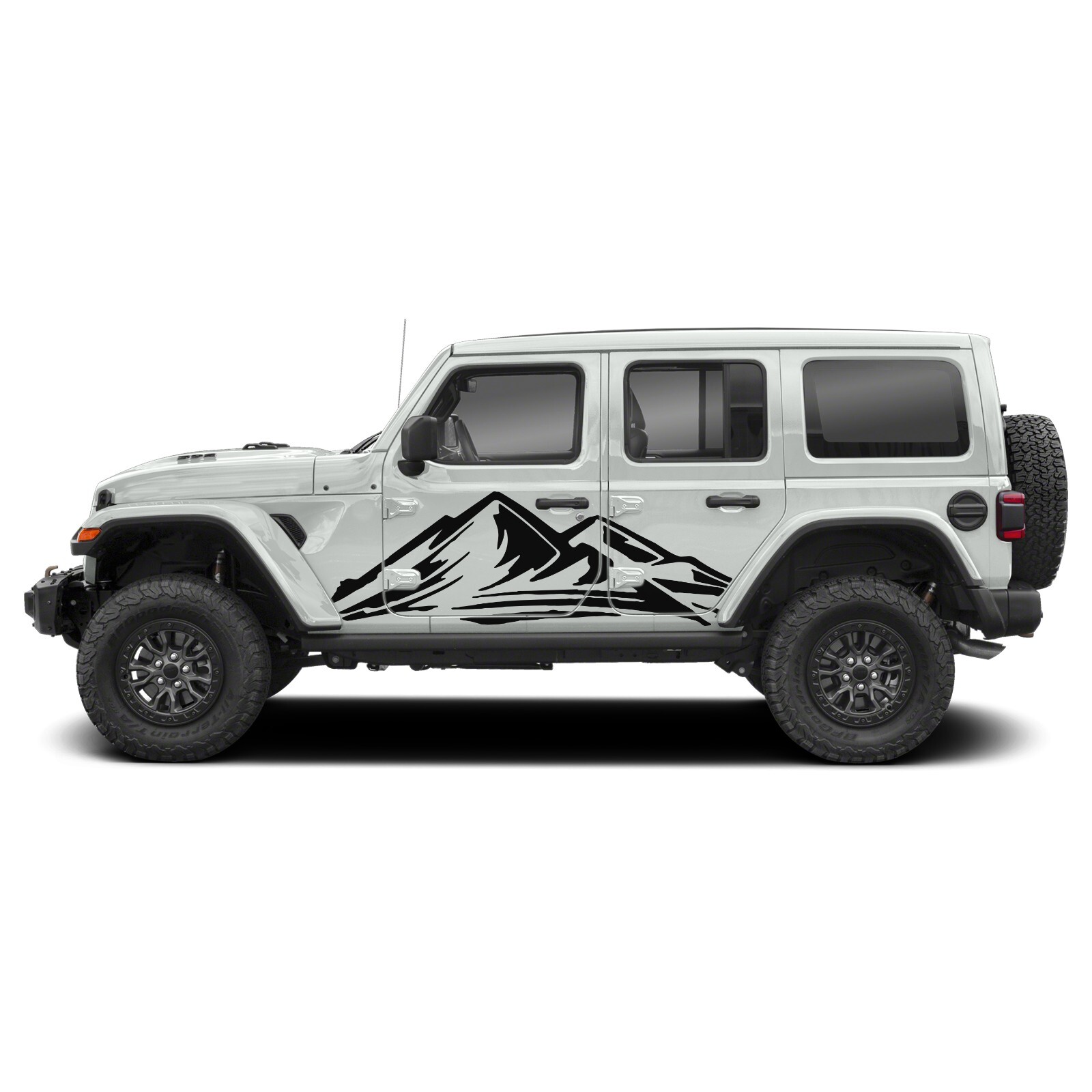 Door side mountains graphics stickers decal compatible with Jeep Wrangler