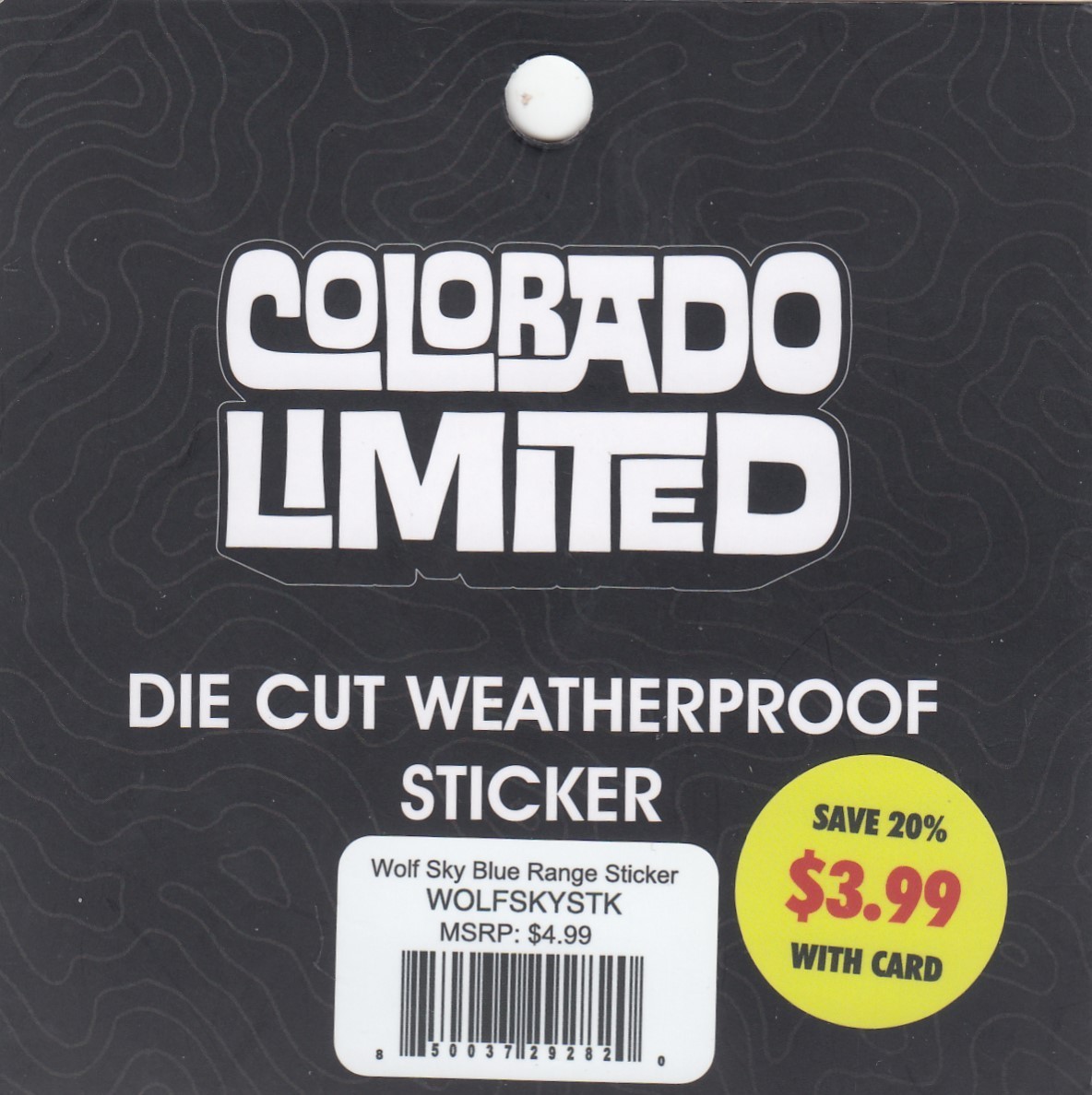New Colorado Limited Weatherproof Sticker Decal – Wolf Sky Blue Range Mountains