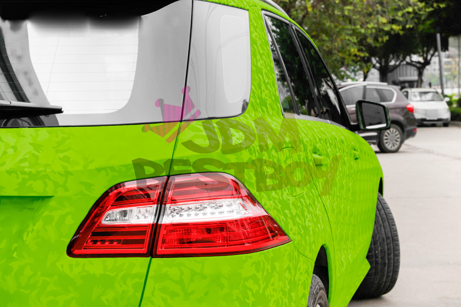Camouflage Shadow Apple Green Pattern Car Vinyl Wrap Decal Sticker Sheet Film