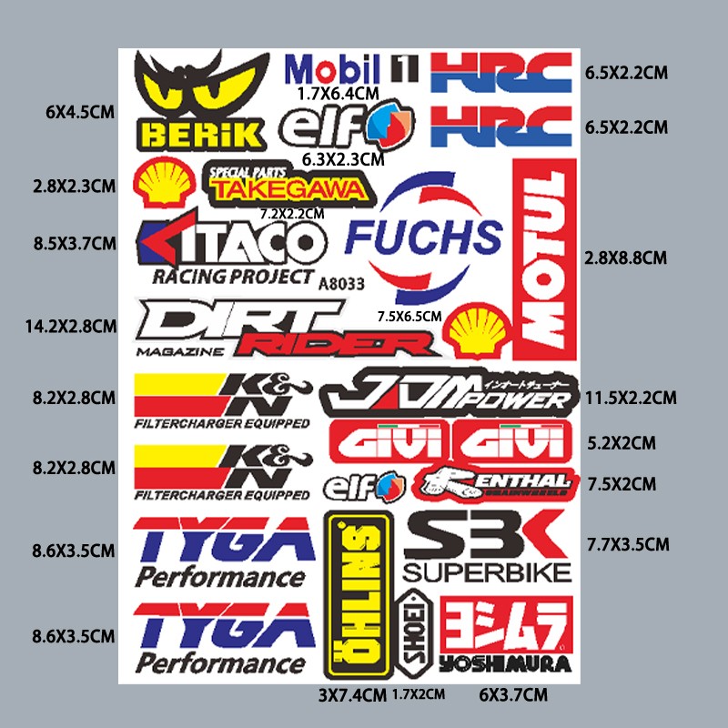 Dirt Bike Motorcycles Supercross Motocross ATV Lot 6 Vinyl Decals Stickers A4