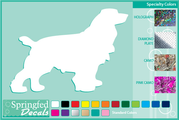 COCKER SPANIEL Silhouette cut vinyl decal #1 car truck window Dog Sticker
