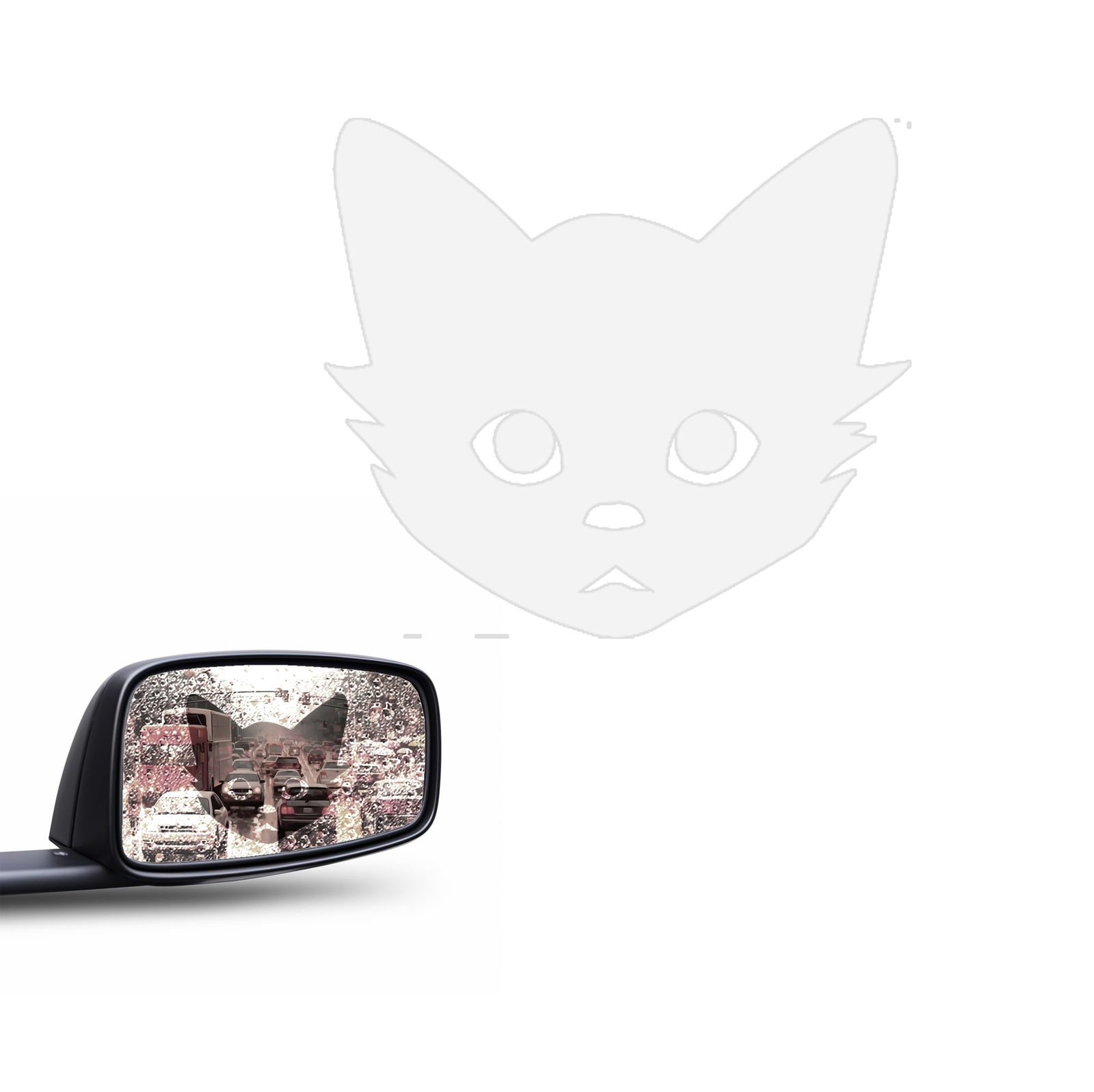Mirror Shapes, Cute Cat Shape, Anti Fog Film, Anti Water Film, Mirror Peeker