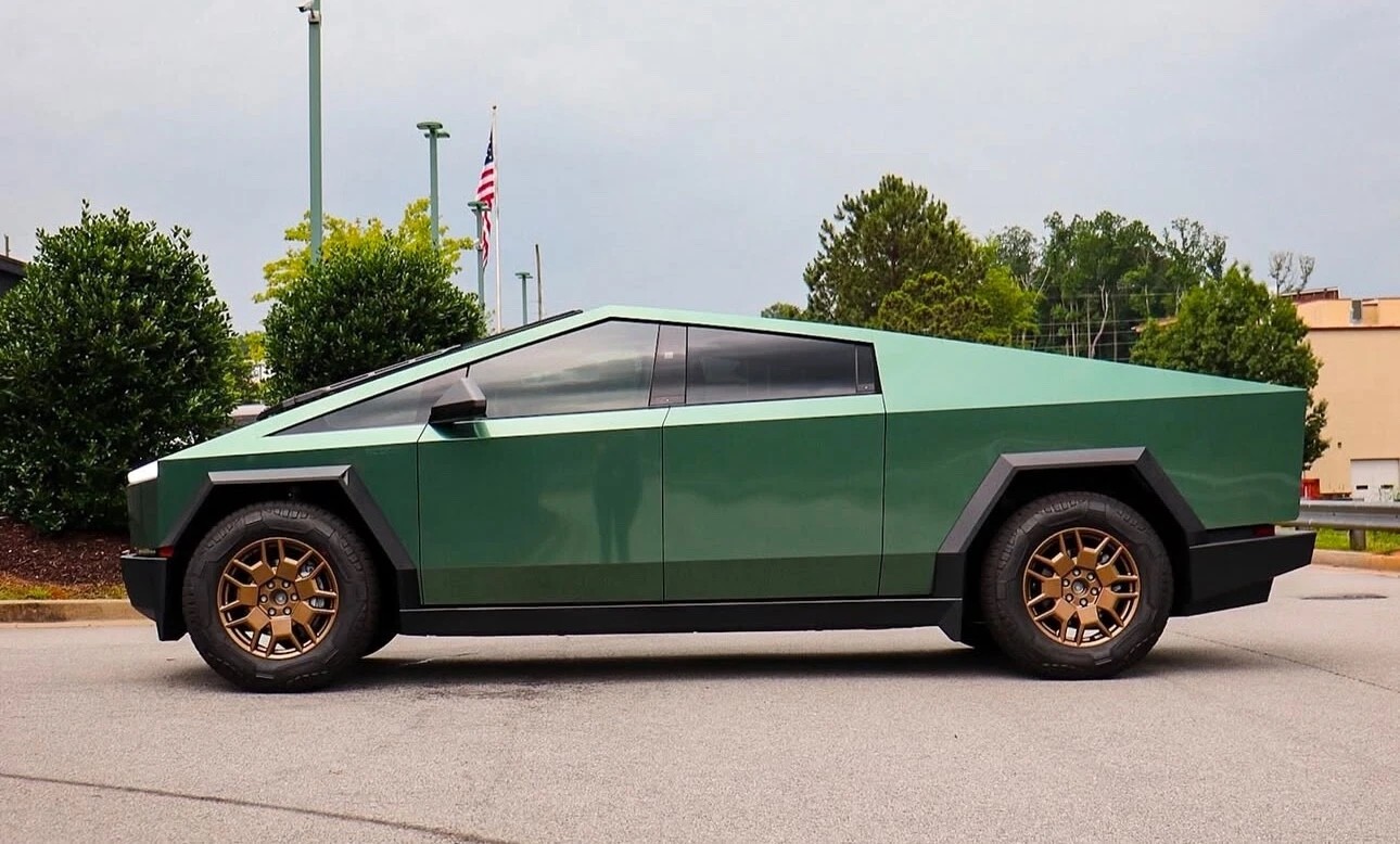 Cybertruck PreCut Paint Protection Film Wrap Color Change Gloss Tactical Green