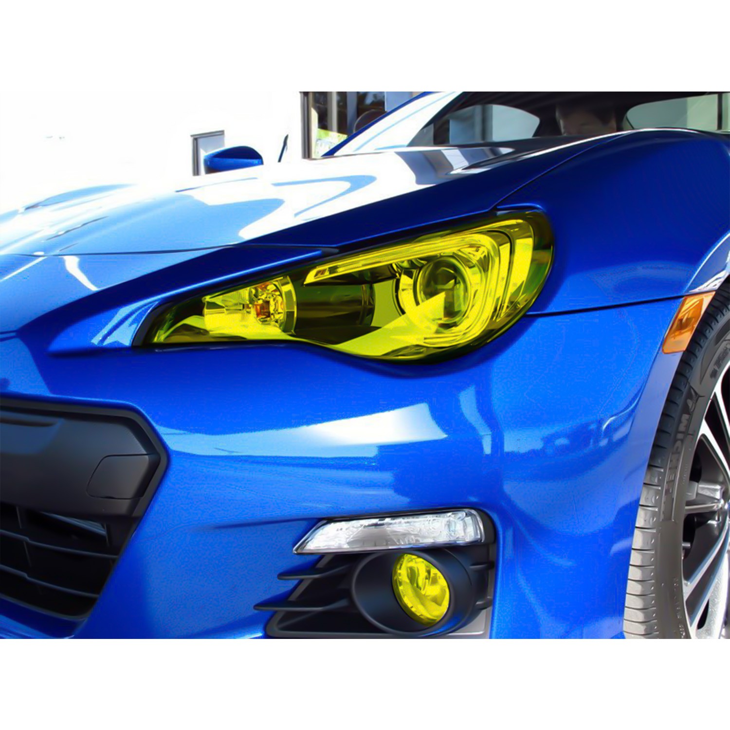 Durable For Automotive Headlight Taillight Foglight Fluorescent Yellow Tint Film