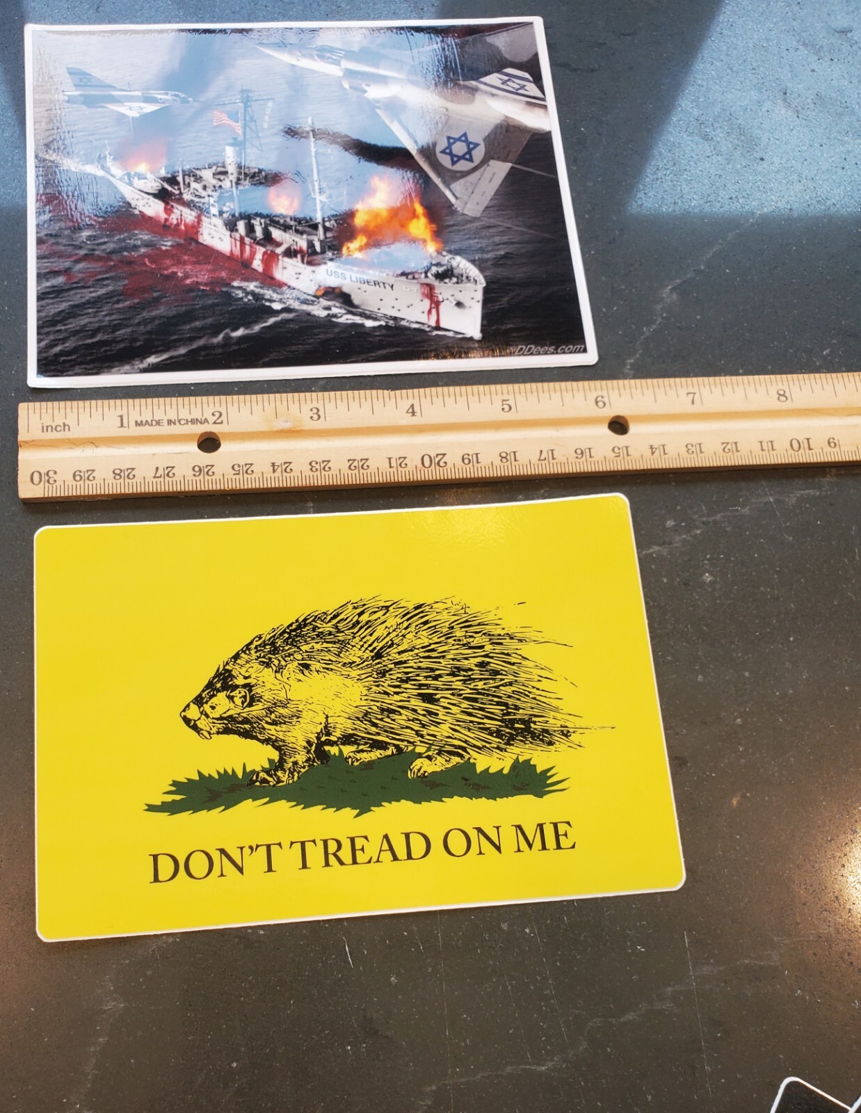 Libertarian Porcupine Sticker Decal Vinyl GADSDEN FLAG 4X6 10 PACK LOT