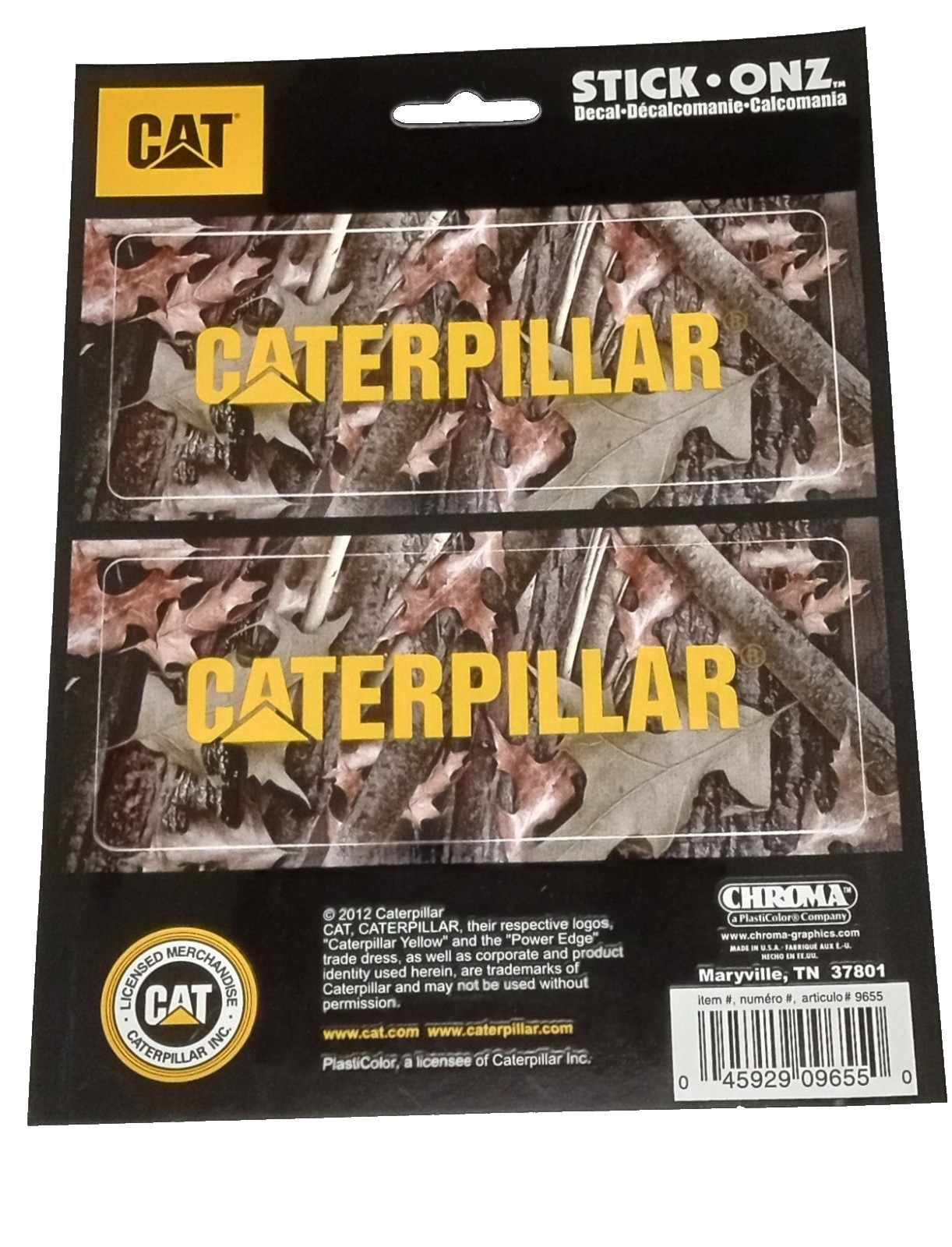 Vinyl CATERPILLAR Decal 5 1/4″ x 2″ ( 2 Per Sheet ) Camouflage Design USA Made
