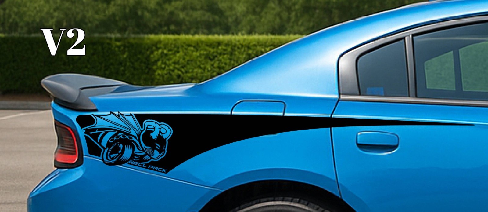 HellPack Charger Quarter Panel Vinyl Overlay Kit | for Dodge Charger (2015–2023)