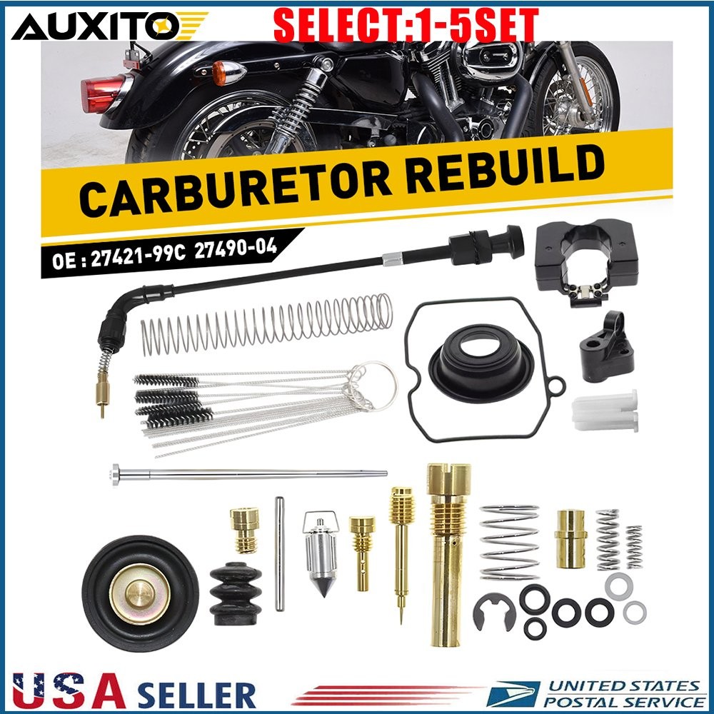 Fit Harley Davidson Sportster 1200 Roadster XLR Custom Carburetor Re Kit CV 1-5X