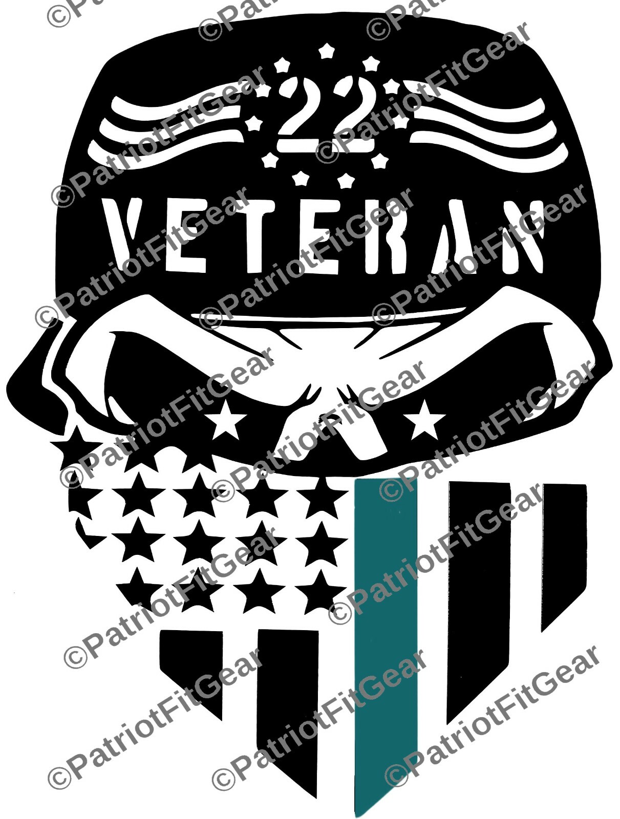 Veteran 22,Flag,Suicide Awareness,PTSD,Support Our Troops,Skull,Vinyl Decals