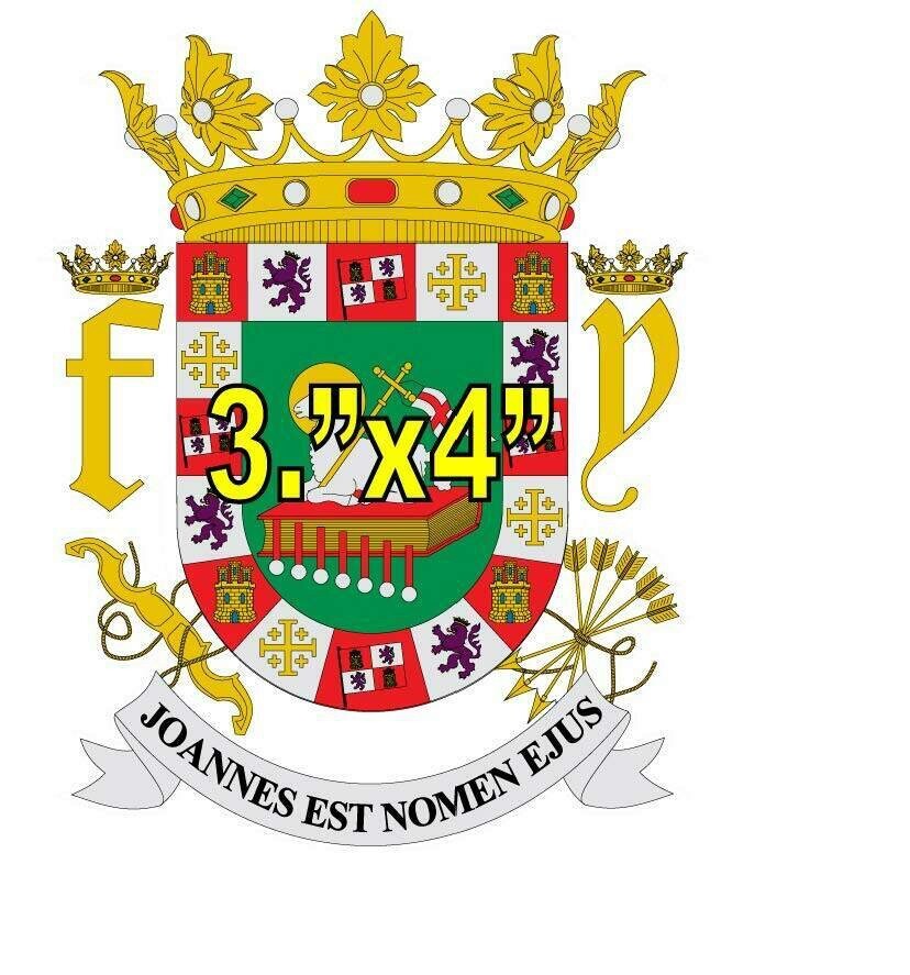 Puerto Rico flag Coat Of Arms vinyl stickers-decals Escudo de Puerto Rico-#38