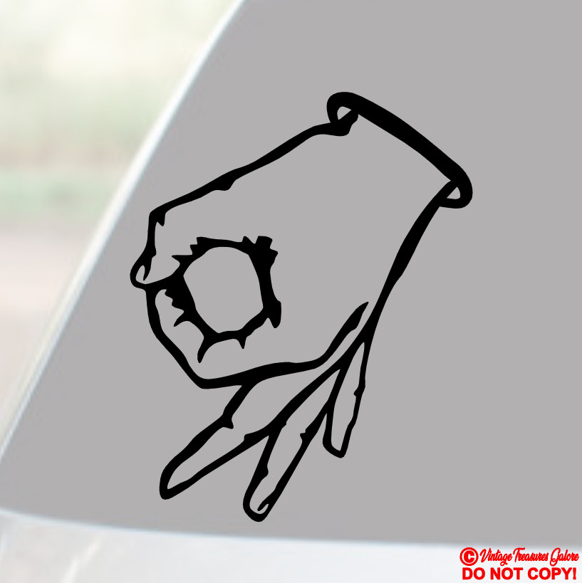 CIRCLE PUNCH GAME Vinyl Decal Sticker Car Window Wall Bumper Funny MADE YOU LOOK