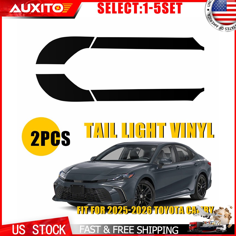 Smoke Black Tail Light Overlay PreCut Vinyl Decal Fit 25-2026 Toyota Camry 2-10X