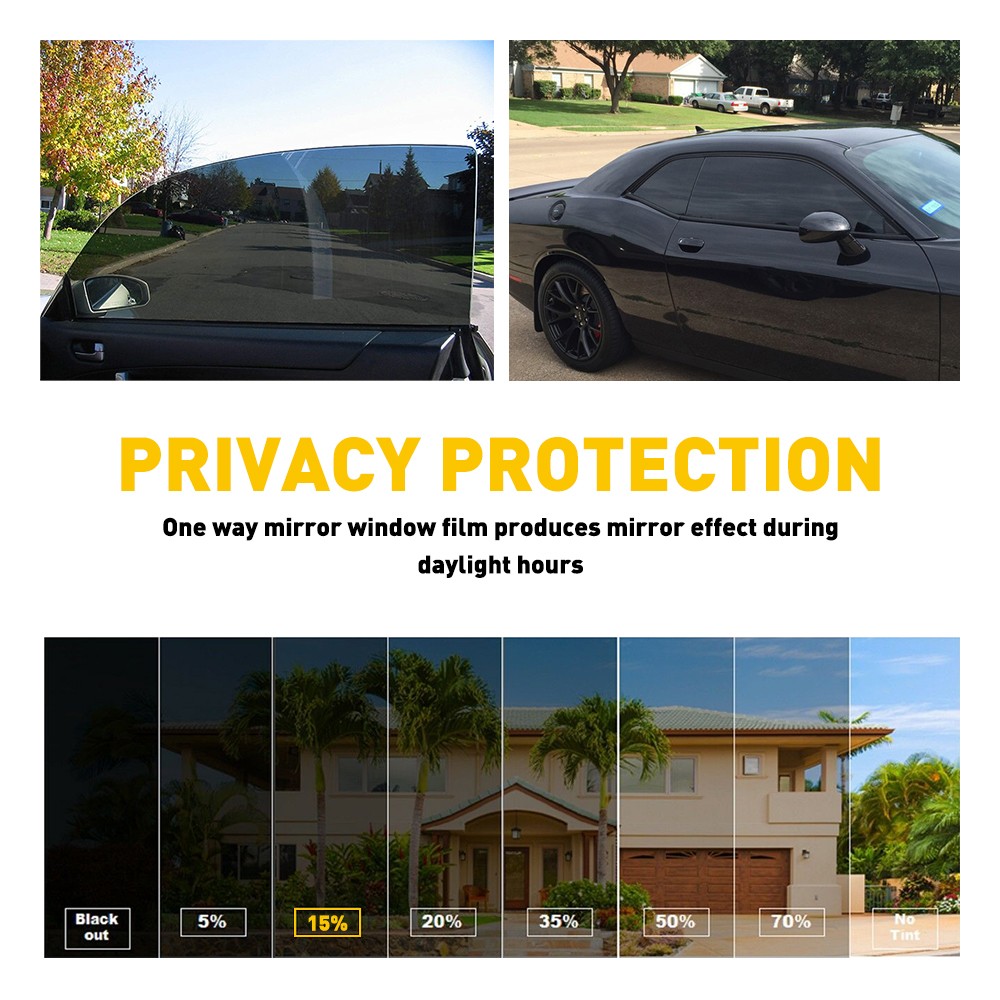 300CM Uncut Roll Window Tint Film 15% VLT Home Office Glass 20″x10ft Feet 1-10X